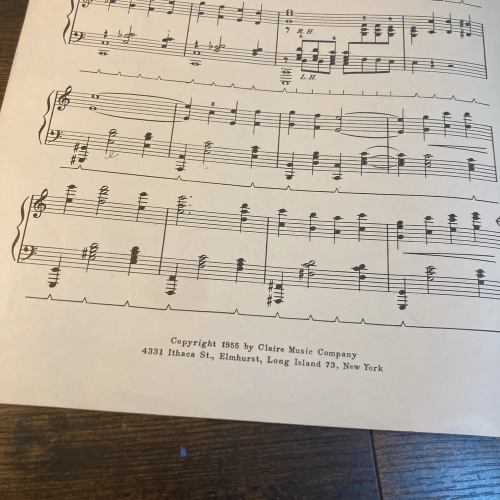 Rachmaninoff Piano Concerto Sheet Music By Allan Small 1955 Claire Music Company
